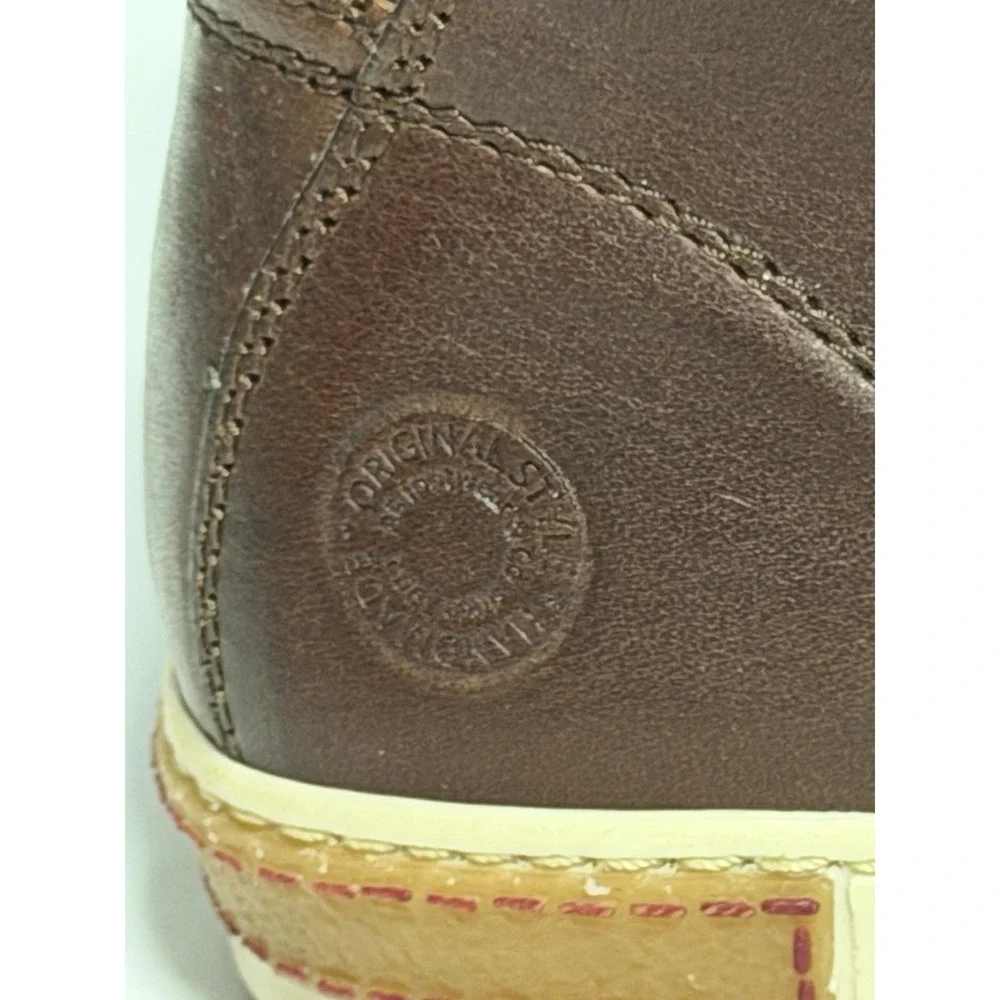 Bullboxer Laytone Brown Leather Lace Up High Top Sneakers Men's Size 8 New